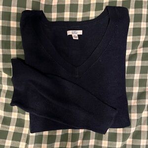 Women’s XL navy blue thin knitted sweater Croft and barrow